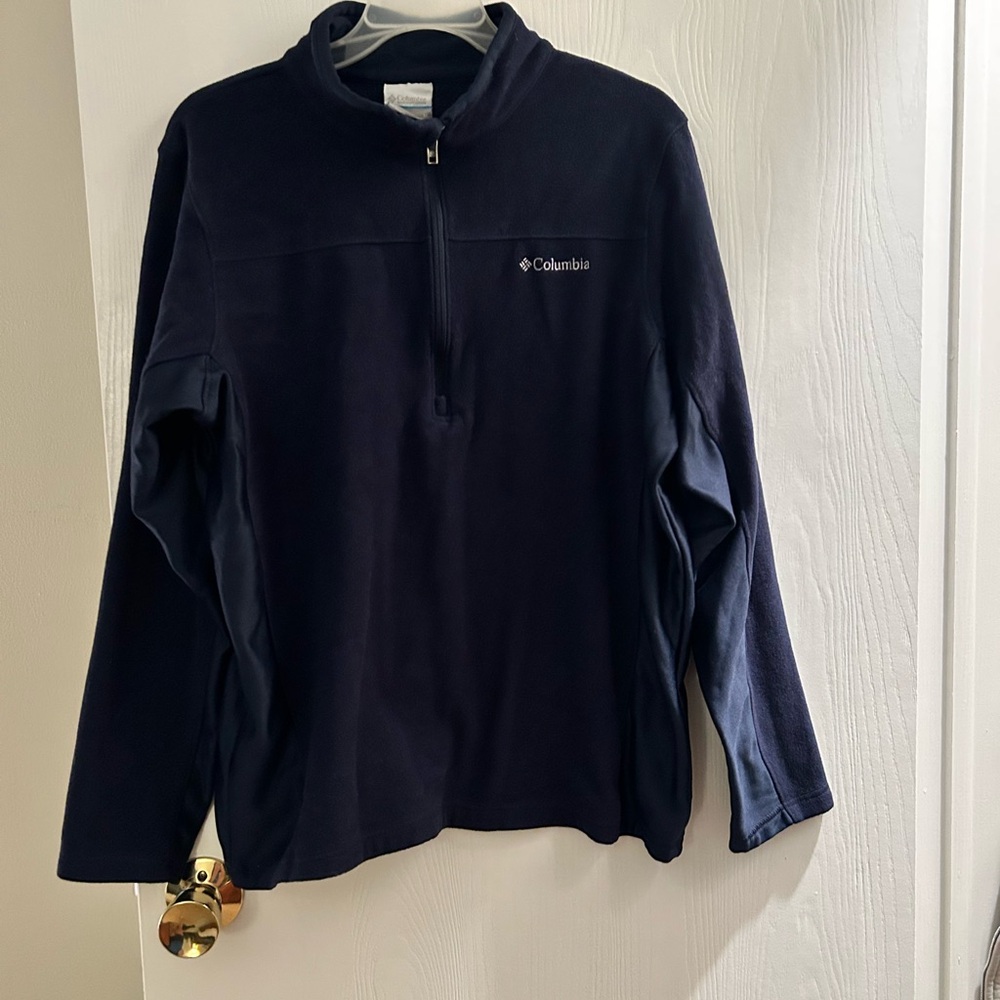 Columbia Men's Dark Blue Zip-Up Sweater